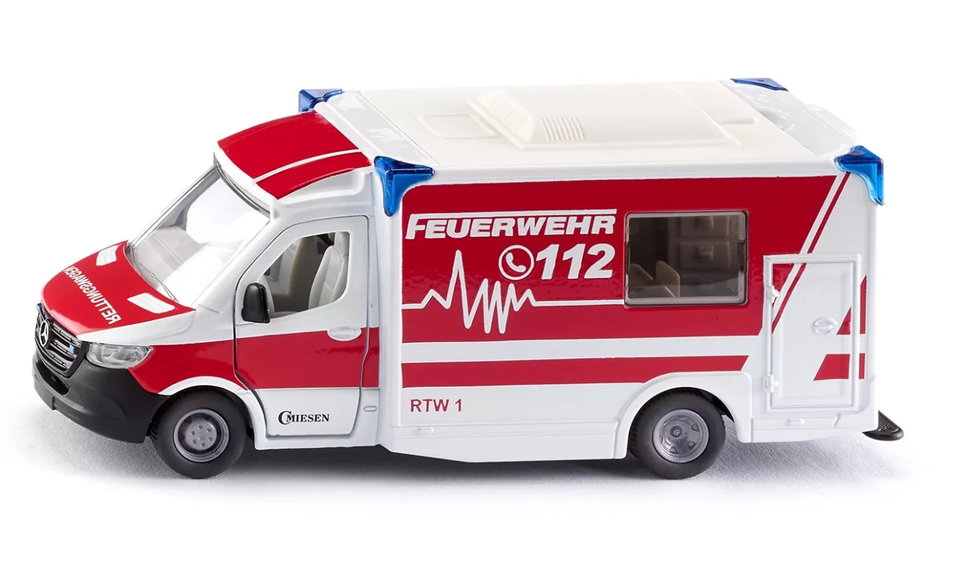 Brandweer & Redding>Siku Mercedes-Benz Sprinter Miesen Type C reddingsvoertuig