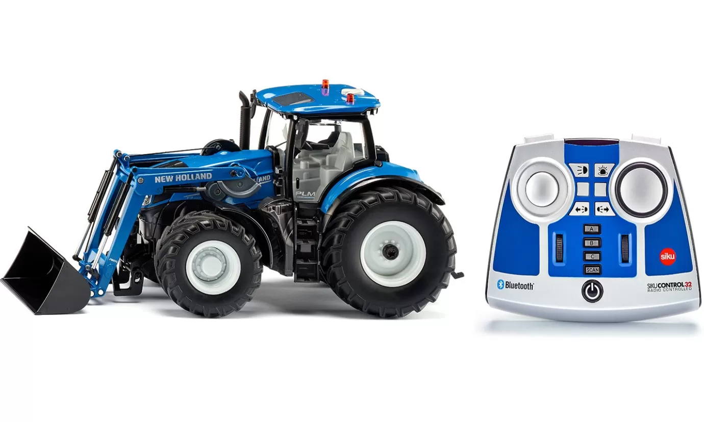 Tractoren>Siku New Holland T7.315 met frontlader en module voor afstandsbediening