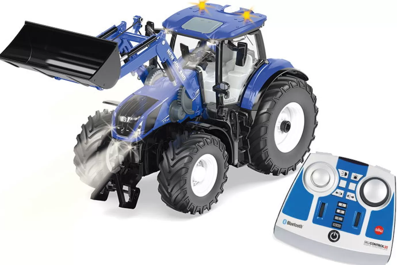 Tractoren>Siku New Holland T7.315 met frontlader en module voor afstandsbediening
